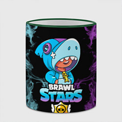 Кружка 3D Brawl Stars Leon Shark, цвет: 3D-зеленый кант — фото 2