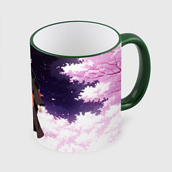 Кружка 3D Незуко, цвет: 3D-зеленый кант