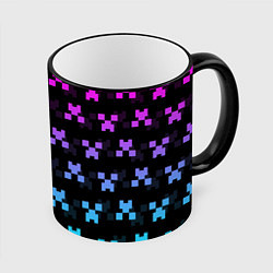 Кружка 3D MINECRAFT CREEPER NEON, цвет: 3D-черный кант