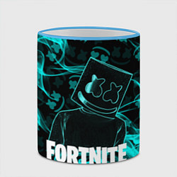 Кружка 3D Fortnite Marshmello, цвет: 3D-небесно-голубой кант — фото 2