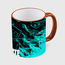 Кружка 3D Fortnite Marshmello, цвет: 3D-оранжевый кант