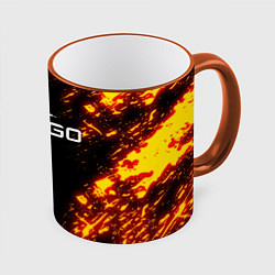 Кружка 3D CS GO, цвет: 3D-оранжевый кант