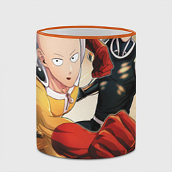 Кружка 3D One Punch Man, цвет: 3D-оранжевый кант — фото 2