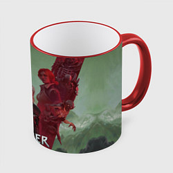 Кружка 3D The Witcher 5-летие, цвет: 3D-красный кант