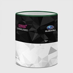 Кружка 3D SUBARU WRX STI спина Z, цвет: 3D-зеленый кант — фото 2