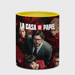 Кружка 3D La Casa de Papel Z, цвет: 3D-белый + желтый — фото 2