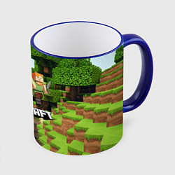 Кружка 3D Minecraft, цвет: 3D-синий кант