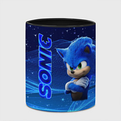 Кружка 3D Соник, цвет: 3D-белый + черный — фото 2