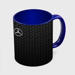 Кружка 3D MERCEDES-BENZ AMG, цвет: 3D-белый + синий