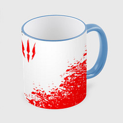 Кружка 3D THE WITCHER, цвет: 3D-небесно-голубой кант