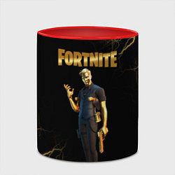 Кружка 3D Gold Midas Fortnite 2, цвет: 3D-белый + красный — фото 2