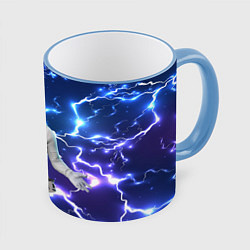 Кружка 3D FORTNITE x MARSHMELLO, цвет: 3D-небесно-голубой кант