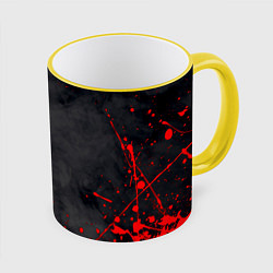 Кружка 3D Helltaker Logo Z, цвет: 3D-желтый кант