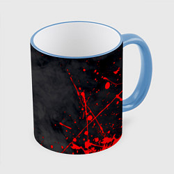 Кружка 3D Helltaker Logo Z, цвет: 3D-небесно-голубой кант