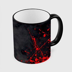 Кружка 3D Helltaker Logo Z, цвет: 3D-черный кант