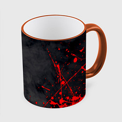 Кружка 3D Helltaker Logo Z, цвет: 3D-оранжевый кант