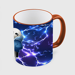 Кружка 3D UNDERTALE АНДЕРТЕЙЛ, цвет: 3D-оранжевый кант