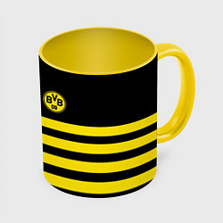 Кружка 3D BORUSSIA, цвет: 3D-белый + желтый