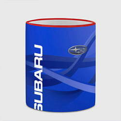 Кружка 3D SUBARU, цвет: 3D-красный кант — фото 2