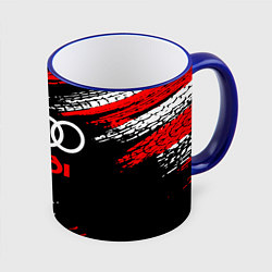 Кружка 3D AUDI, цвет: 3D-синий кант