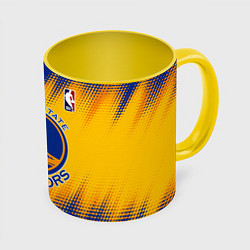Кружка 3D Golden State Warriors, цвет: 3D-белый + желтый