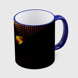 Кружка 3D PORSCHE, цвет: 3D-синий кант