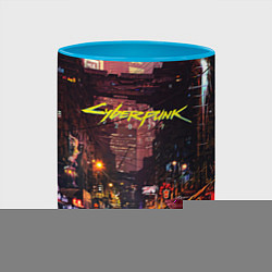 Кружка 3D CYBERPUNK 2077:КИБЕРПАНК S, цвет: 3D-белый + небесно-голубой — фото 2