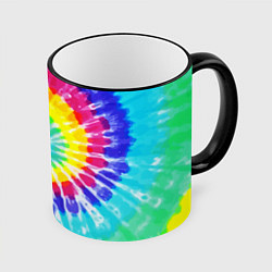 Кружка 3D TIE-DYE СТЕНА, цвет: 3D-черный кант