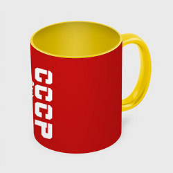 Кружка 3D СССР, цвет: 3D-белый + желтый