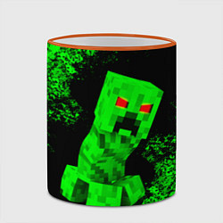 Кружка 3D MINECRAFT CREEPER, цвет: 3D-оранжевый кант — фото 2