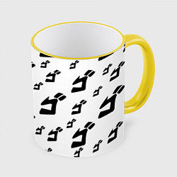 Кружка 3D JoJo Bizarre Adventure, цвет: 3D-желтый кант