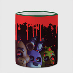 Кружка 3D Five Nights At Freddys, цвет: 3D-зеленый кант — фото 2