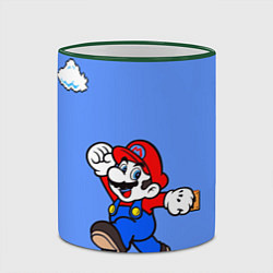 Кружка 3D Mario, цвет: 3D-зеленый кант — фото 2