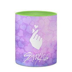 Кружка 3D Stray Kids, цвет: 3D-белый + светло-зеленый — фото 2