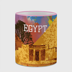 Кружка 3D Египет Пирамида Хеопса, цвет: 3D-розовый кант — фото 2