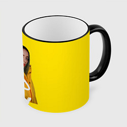 Кружка 3D Billie Eilish Билли Айлиш, цвет: 3D-черный кант