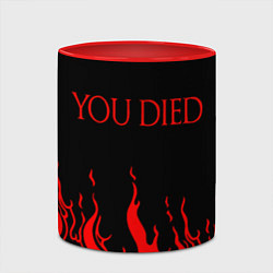 Кружка 3D YOU DIED, цвет: 3D-белый + красный — фото 2