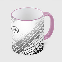 Кружка 3D Mercedes-Benz, цвет: 3D-розовый кант