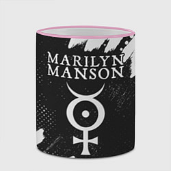 Кружка 3D MARILYN MANSON М МЭНСОН, цвет: 3D-розовый кант — фото 2