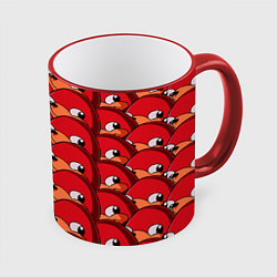 Кружка 3D Knuckles, цвет: 3D-красный кант