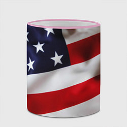 Кружка 3D США USA, цвет: 3D-розовый кант — фото 2