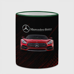 Кружка 3D Mercedes Benz AMG, цвет: 3D-зеленый кант — фото 2