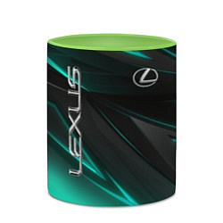 Кружка 3D Lexus, цвет: 3D-белый + светло-зеленый — фото 2