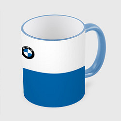 Кружка 3D BMW, цвет: 3D-небесно-голубой кант