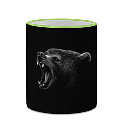 Кружка 3D Медведь, цвет: 3D-светло-зеленый кант — фото 2
