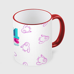 Кружка 3D Fall Guys, цвет: 3D-красный кант