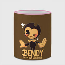 Кружка 3D Bendy And The Ink Machine, цвет: 3D-розовый кант — фото 2