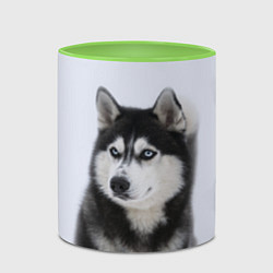 Кружка 3D ХАСКИ, цвет: 3D-белый + светло-зеленый — фото 2