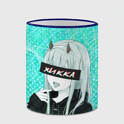 Кружка 3D Zero Two Хикка, цвет: 3D-синий кант — фото 2