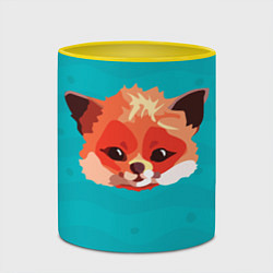 Кружка 3D Лисичка, цвет: 3D-белый + желтый — фото 2